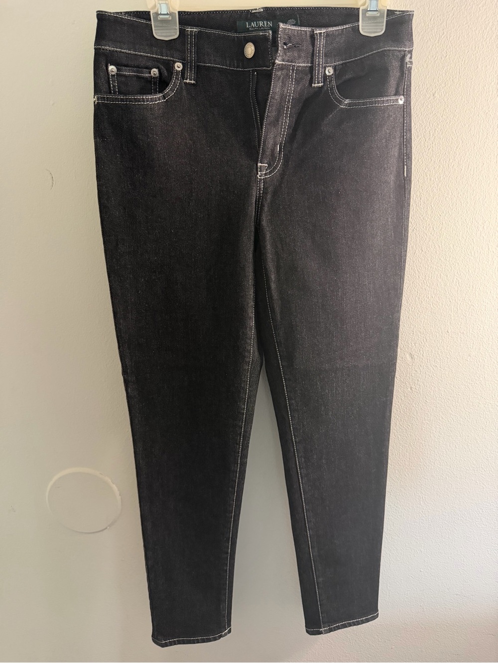 Ralph Lauren Black Skinny Women's Jeans with Contrast Stitching size 4